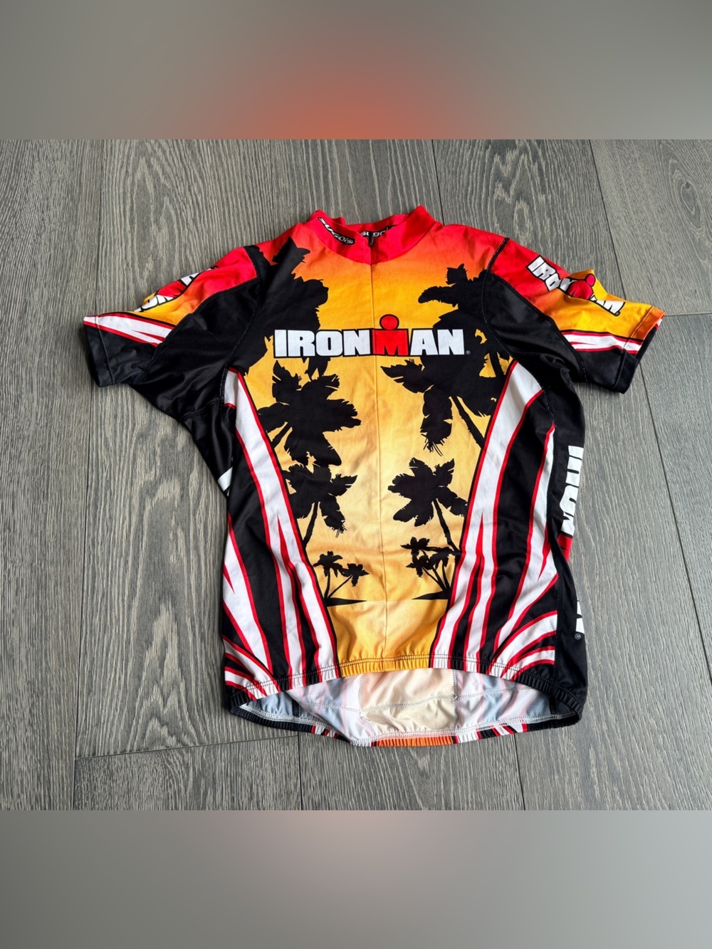 Sugoi Ironman 70.3 Florida Cycling Jersey Palm Tree Design Size Medium